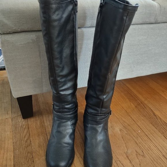 Leather Knee High Winter Boots - Picture 2 of 5